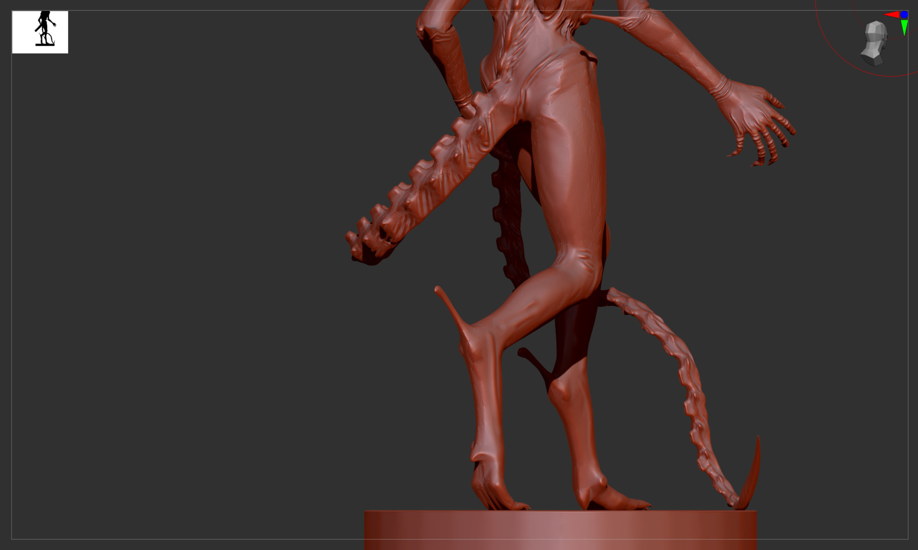 Battle-hardened Xenomorph Alien 3D print model_16