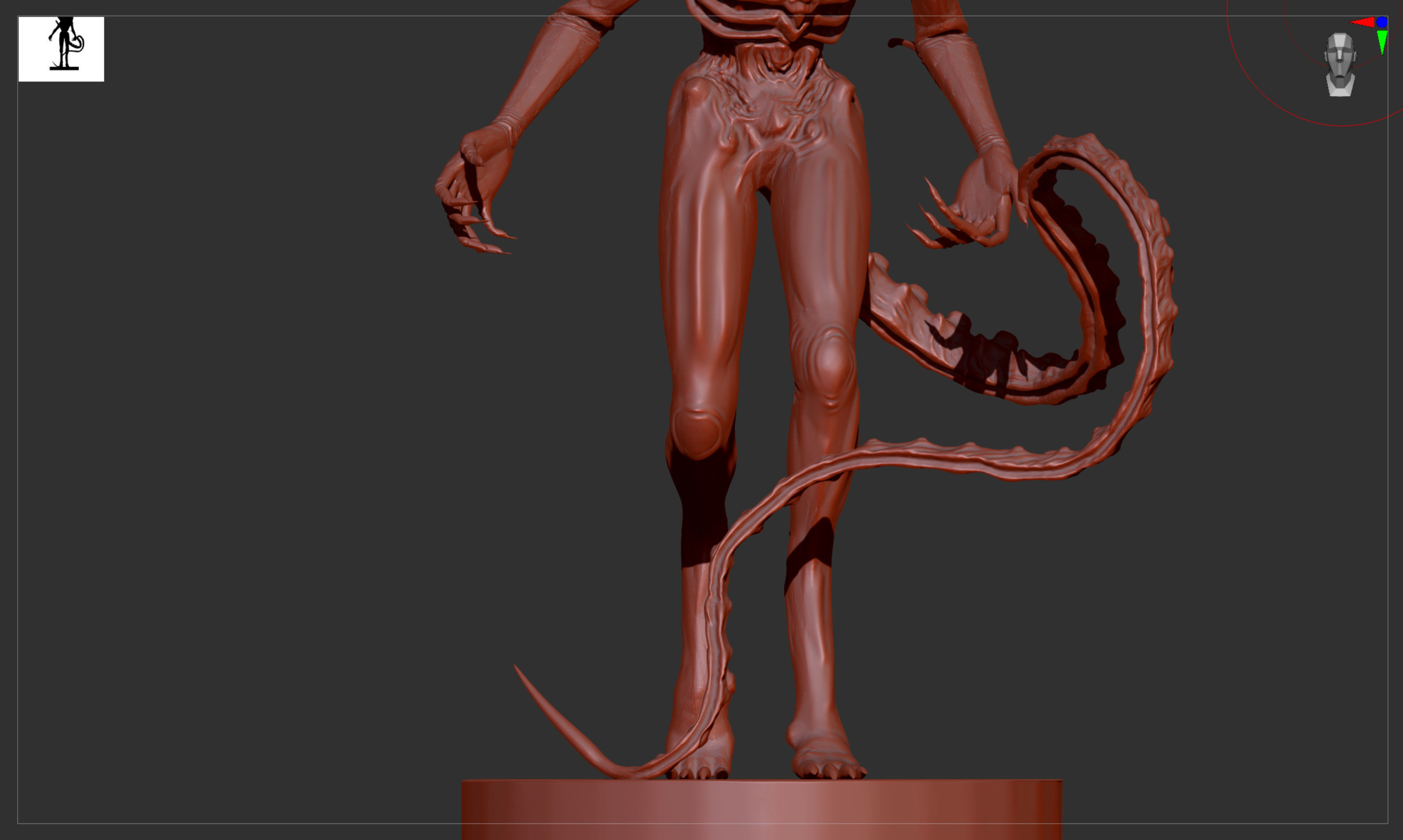 Battle-hardened Xenomorph Alien 3D print model_14