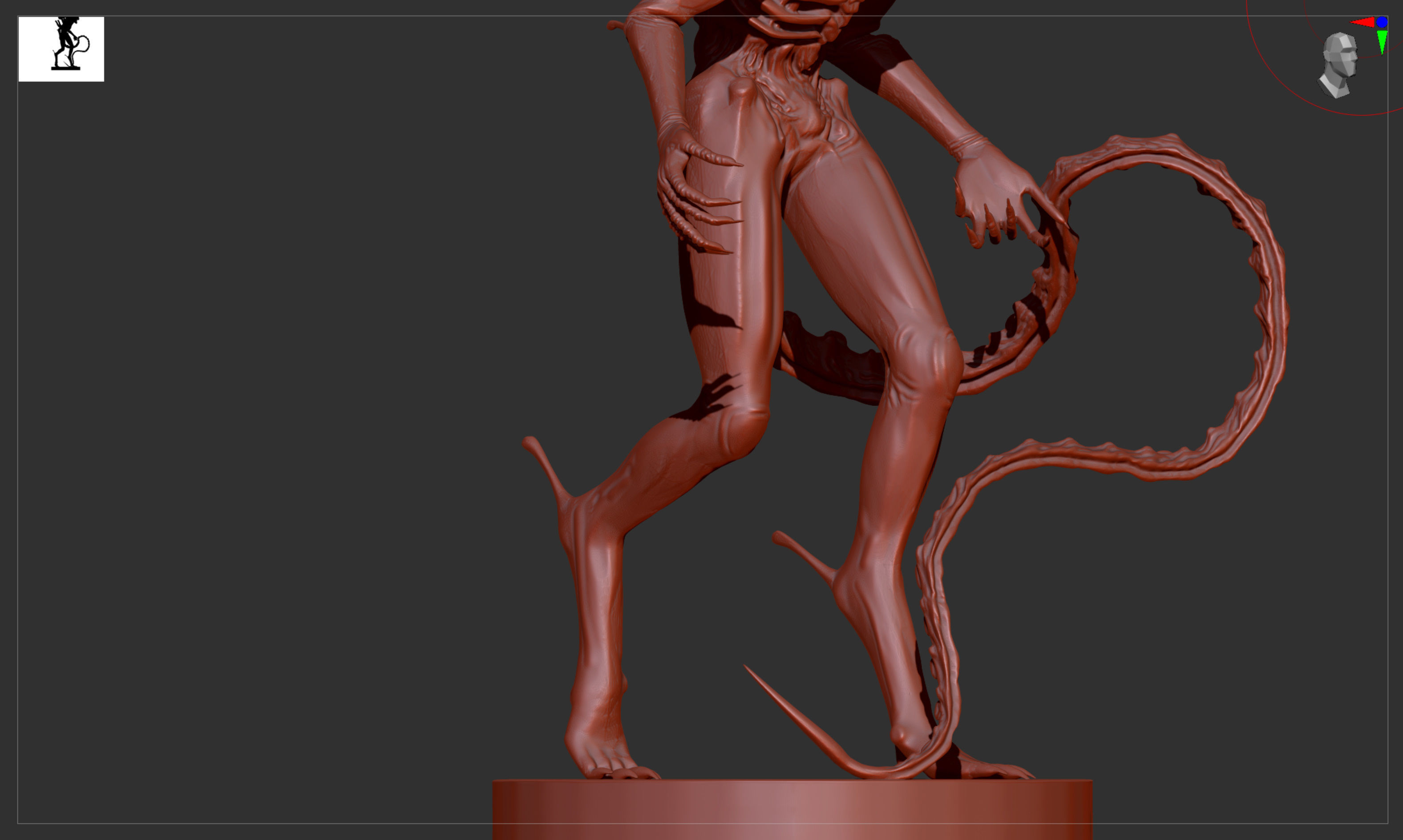 Battle-hardened Xenomorph Alien 3D print model_15