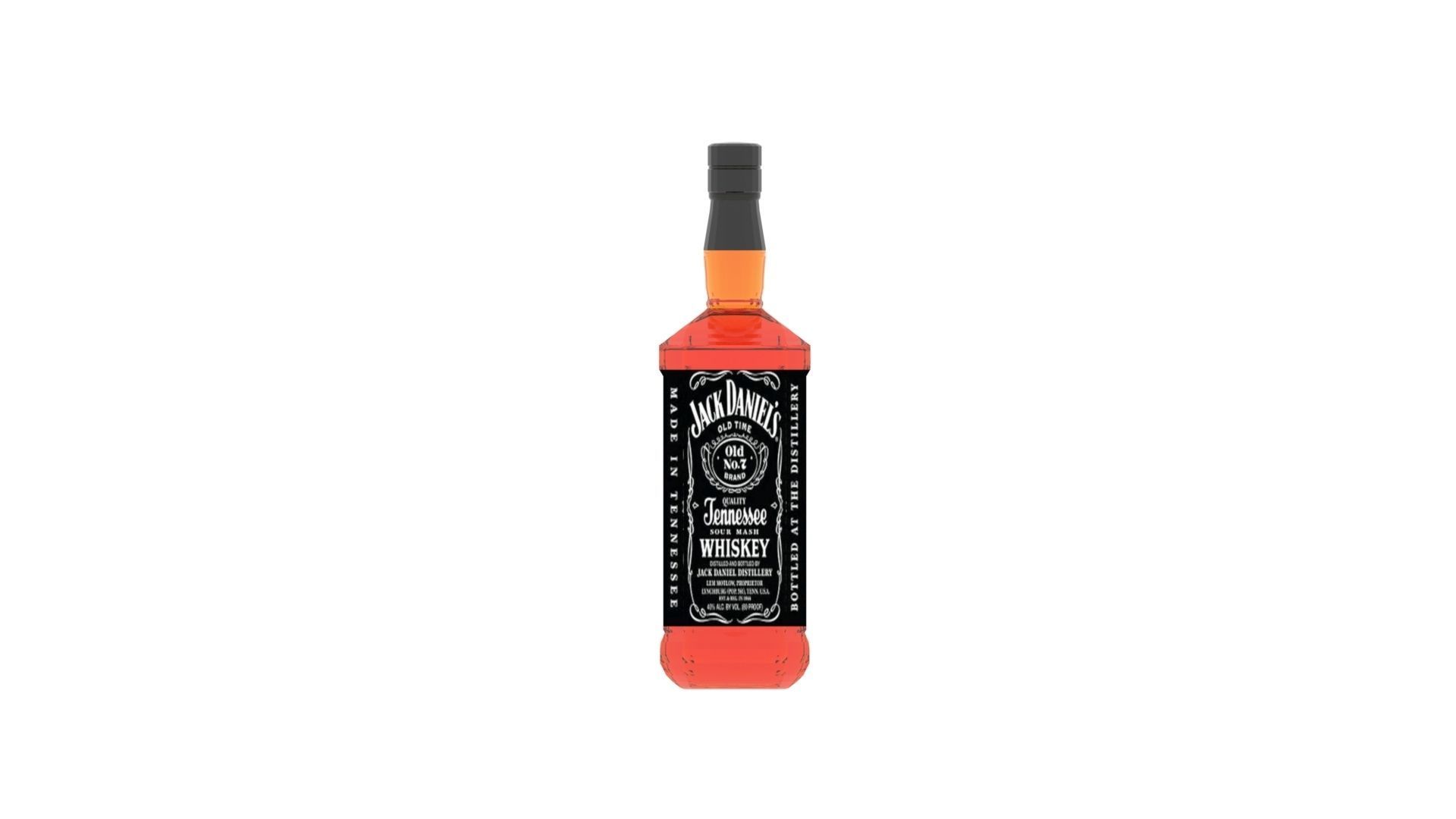 Jack Daniels Whiskey Bottle 3D model_20