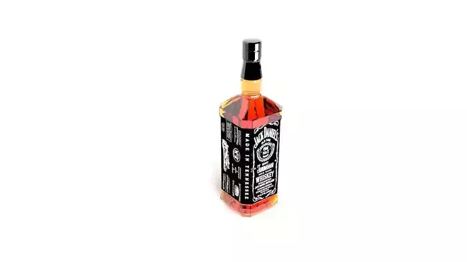 Jack Daniels Whiskey Bottle 3D model