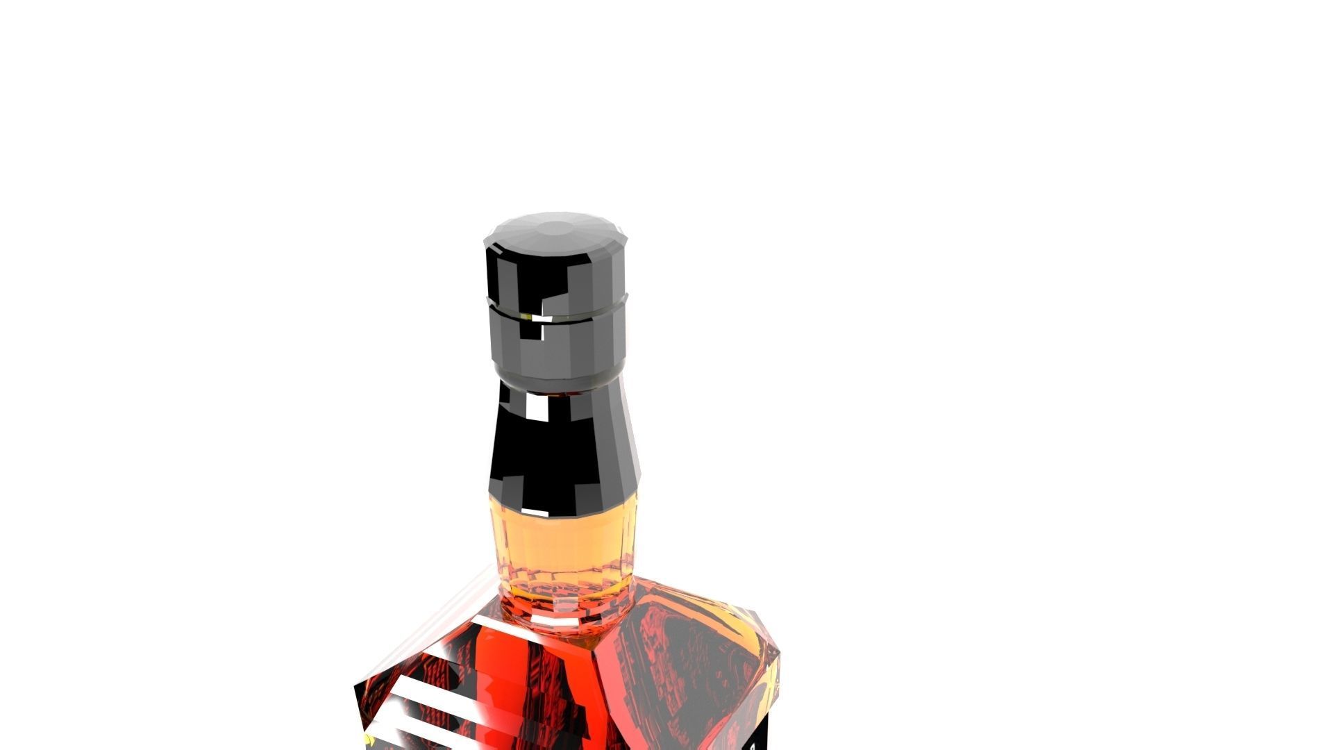 Jack Daniels Whiskey Bottle 3D model_2