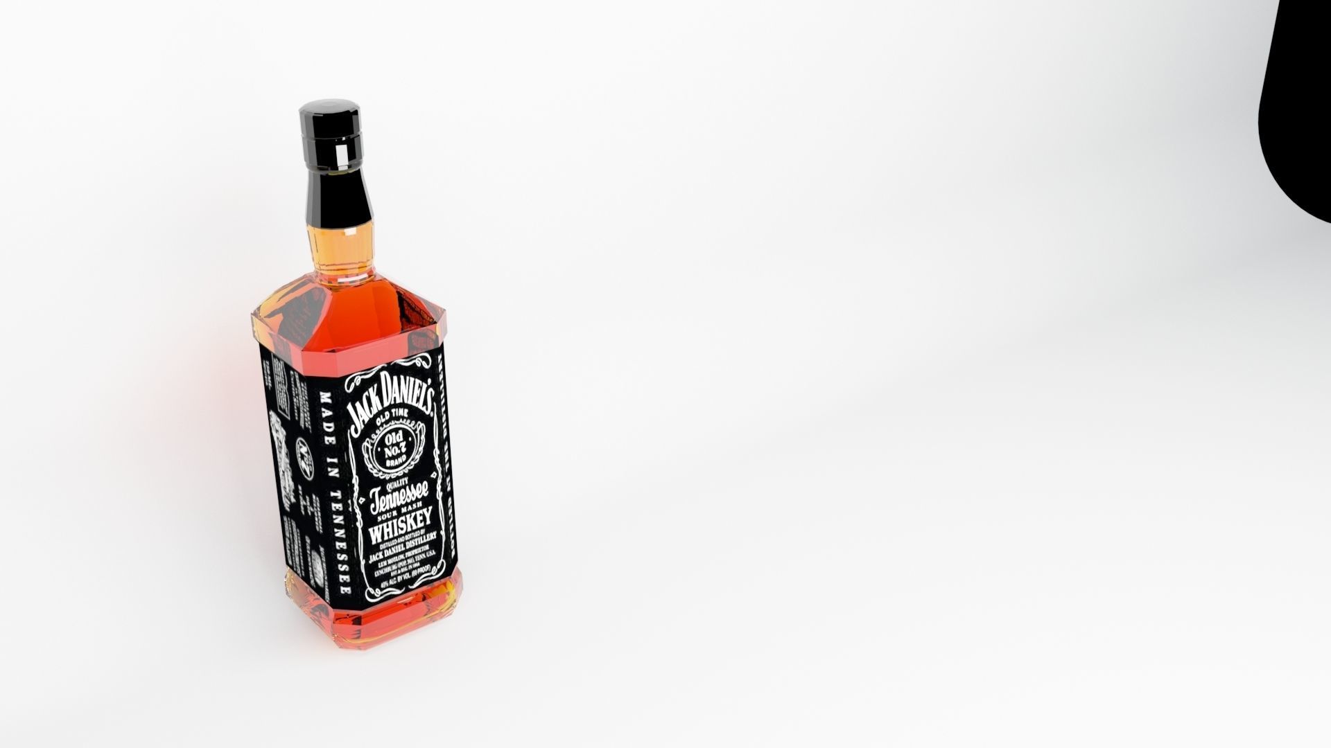 Jack Daniels Whiskey Bottle 3D model_12
