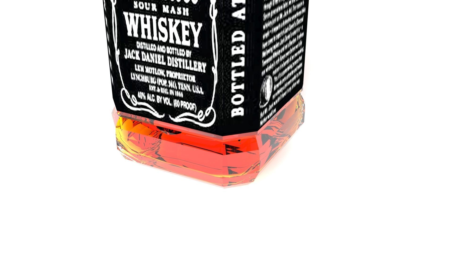 Jack Daniels Whiskey Bottle 3D model_5