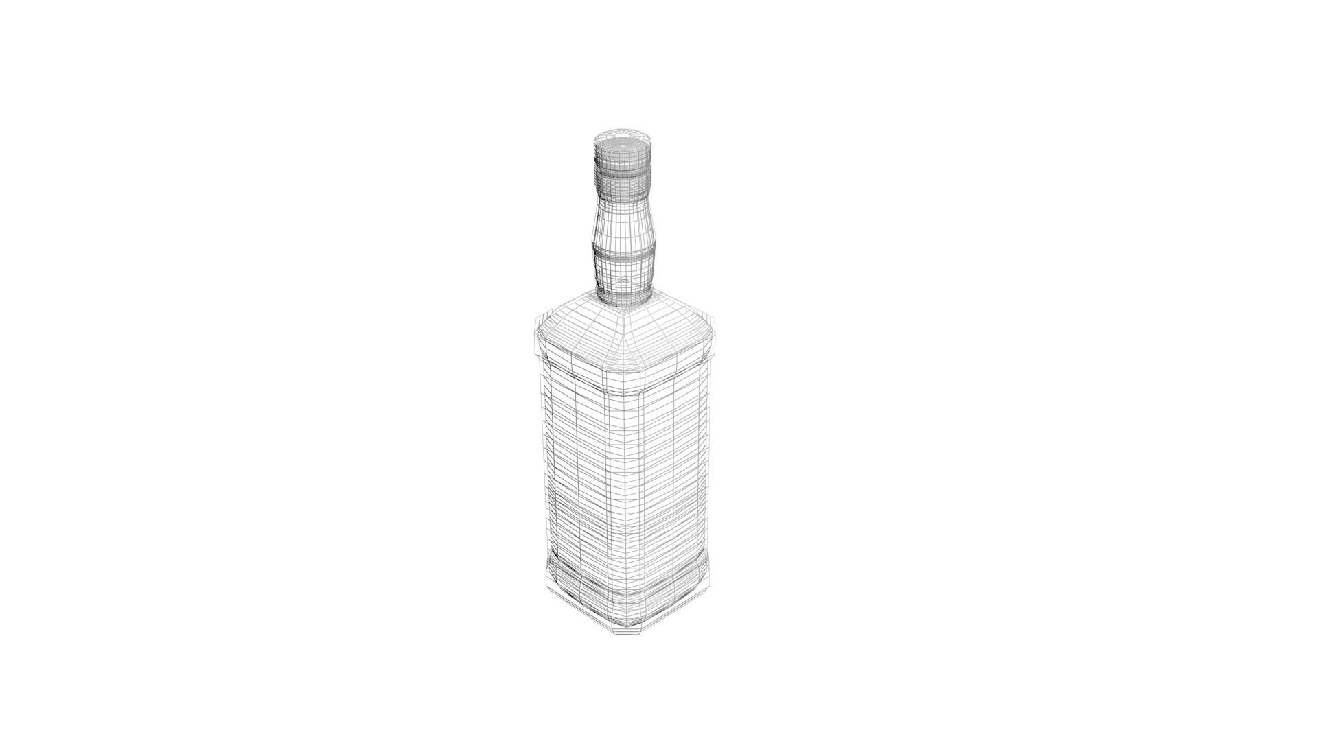 Jack Daniels Whiskey Bottle 3D model_24