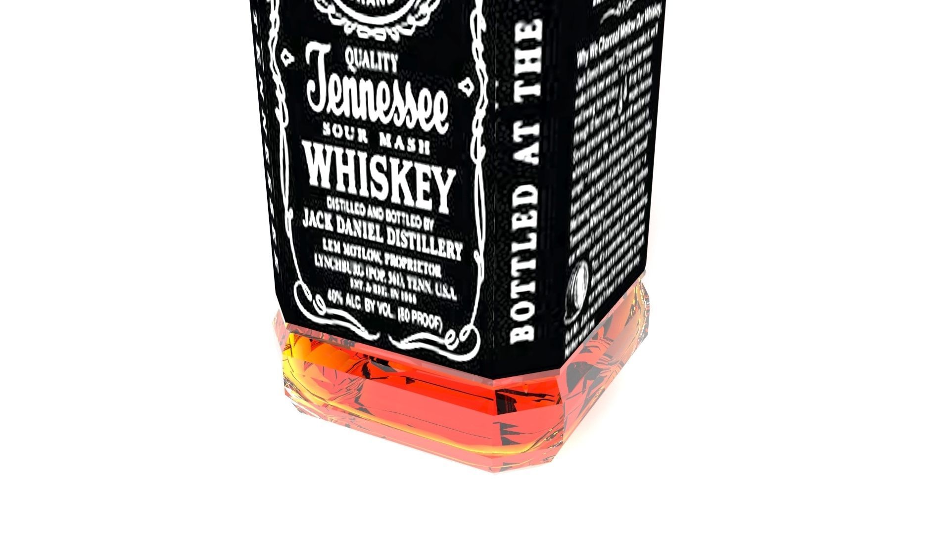 Jack Daniels Whiskey Bottle 3D model_3