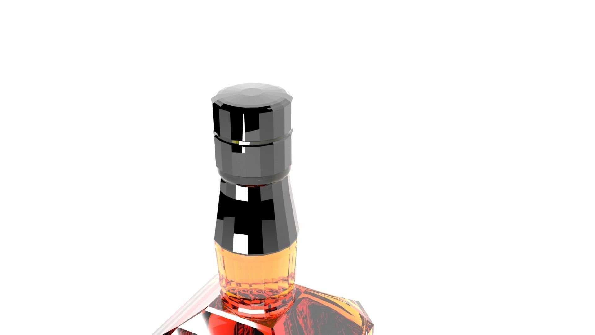 Jack Daniels Whiskey Bottle 3D model_4