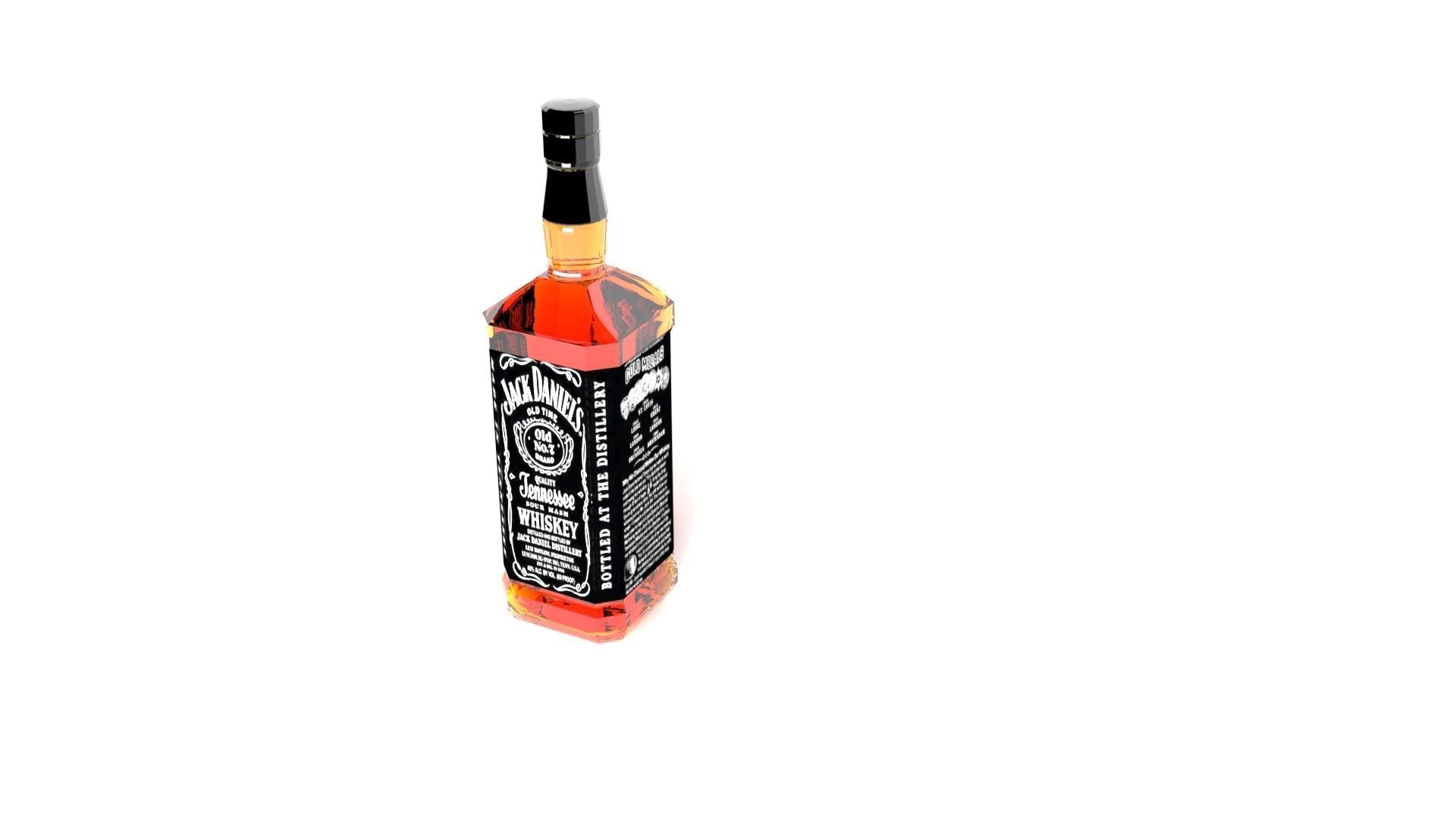 Jack Daniels Whiskey Bottle 3D model_1