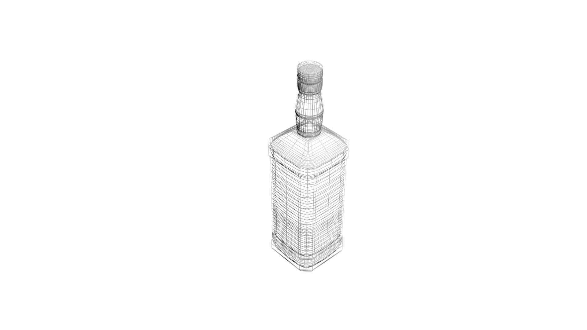 Jack Daniels Whiskey Bottle 3D model_26