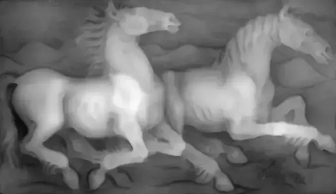 Running horses