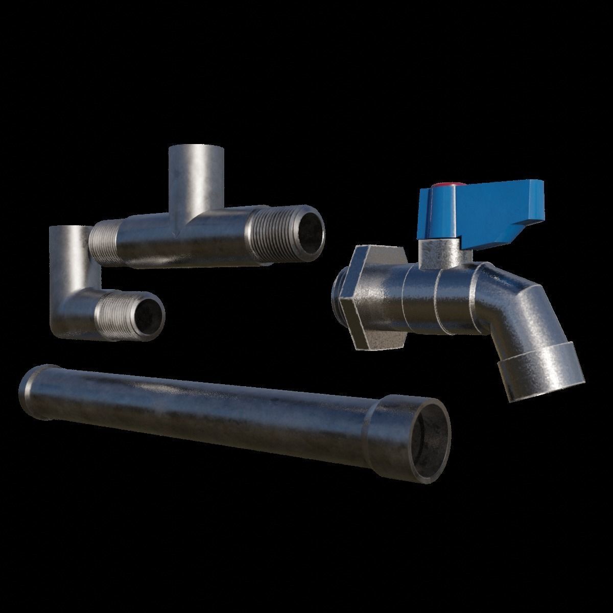 Water Faucet 3D model_8