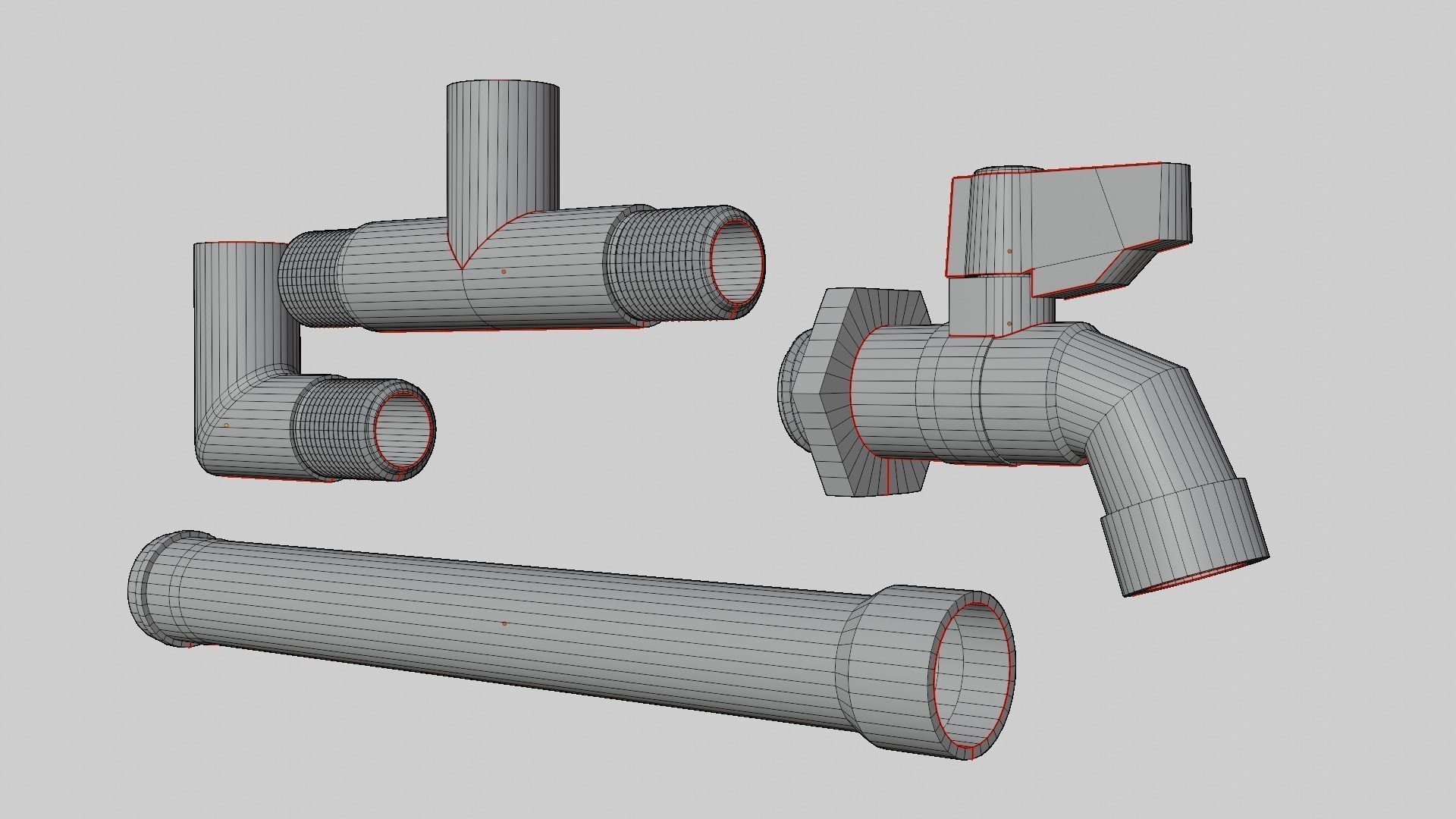 Water Faucet 3D model_10