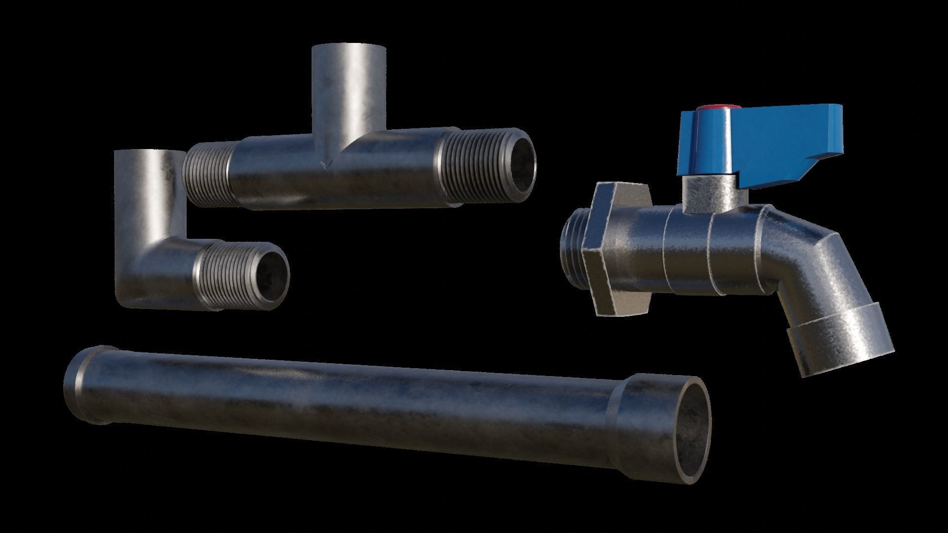 Water Faucet 3D model_1