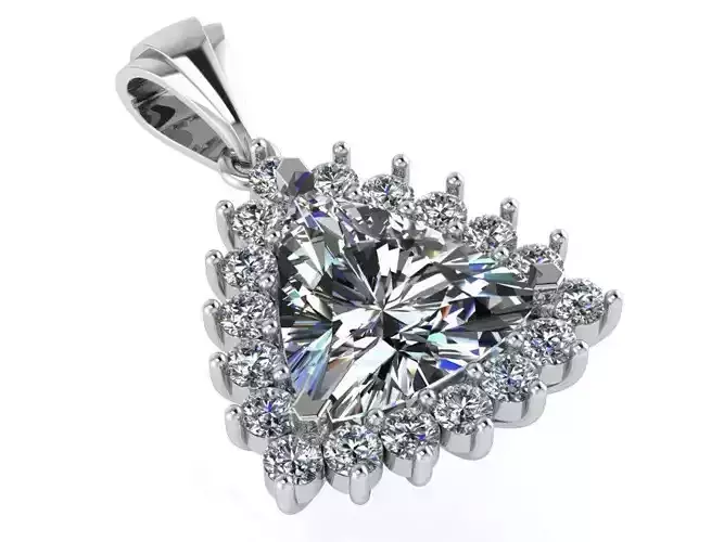 Curved Trillion Cluster Pendant 0733