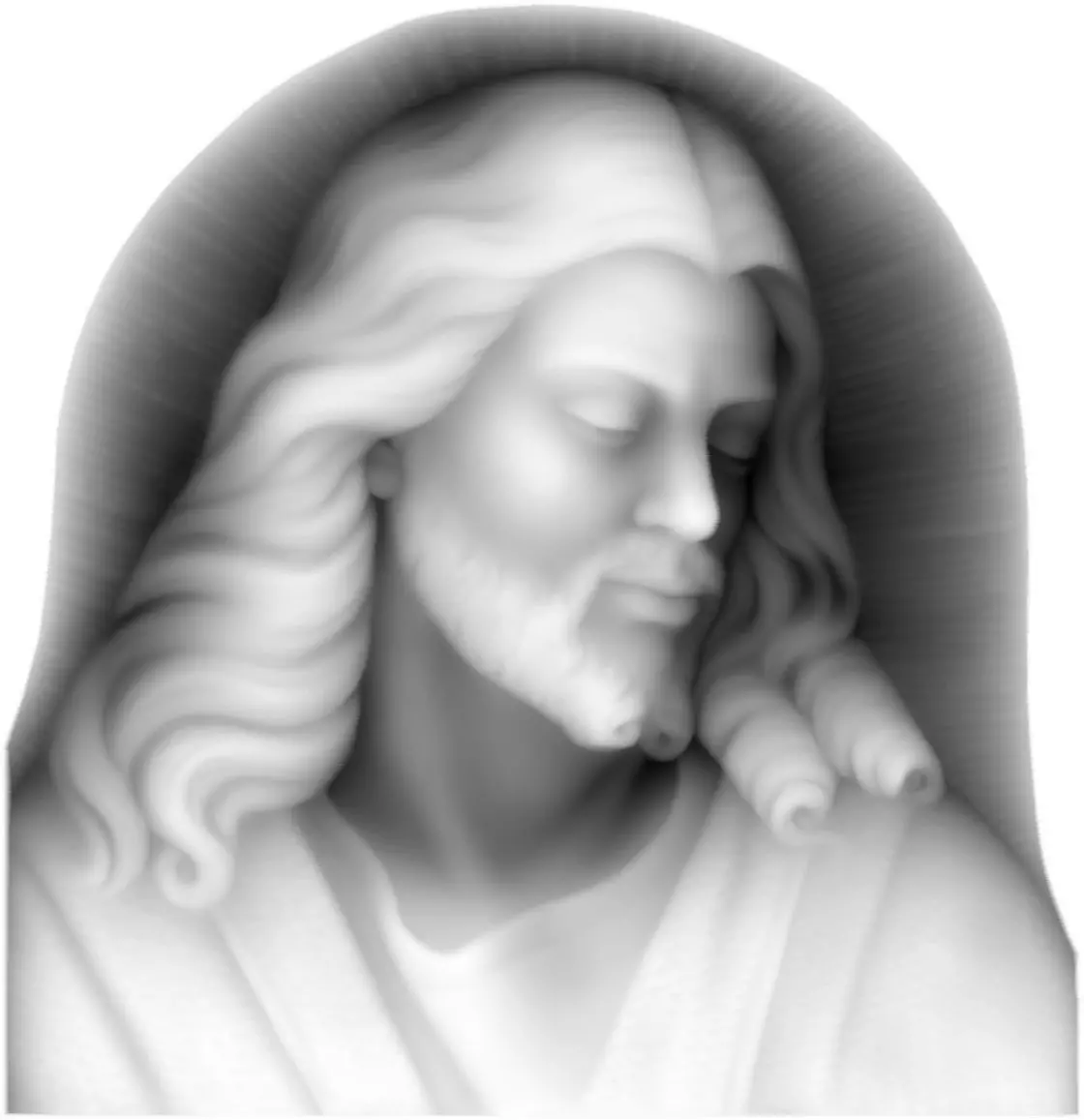 Portrait of Jesus 3D model_0