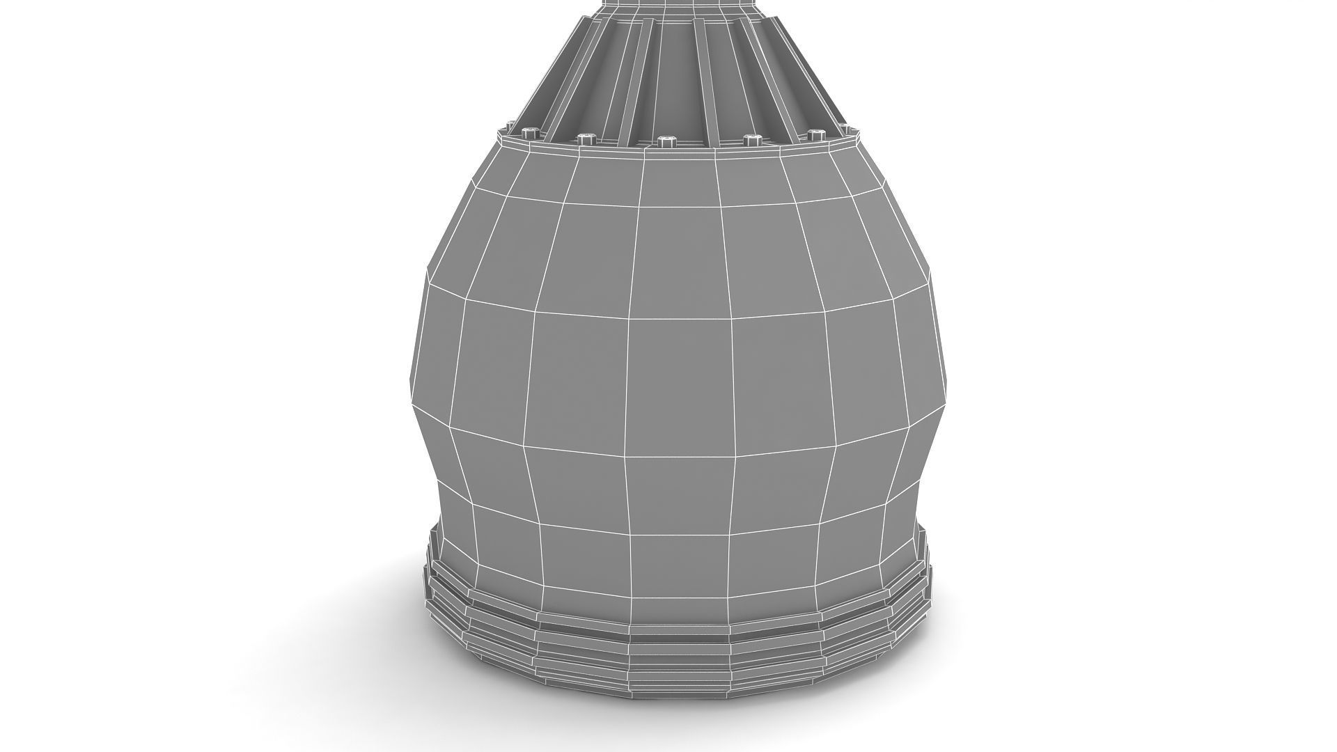  Free Standing Punch Bag Red Low-poly 3D model_6