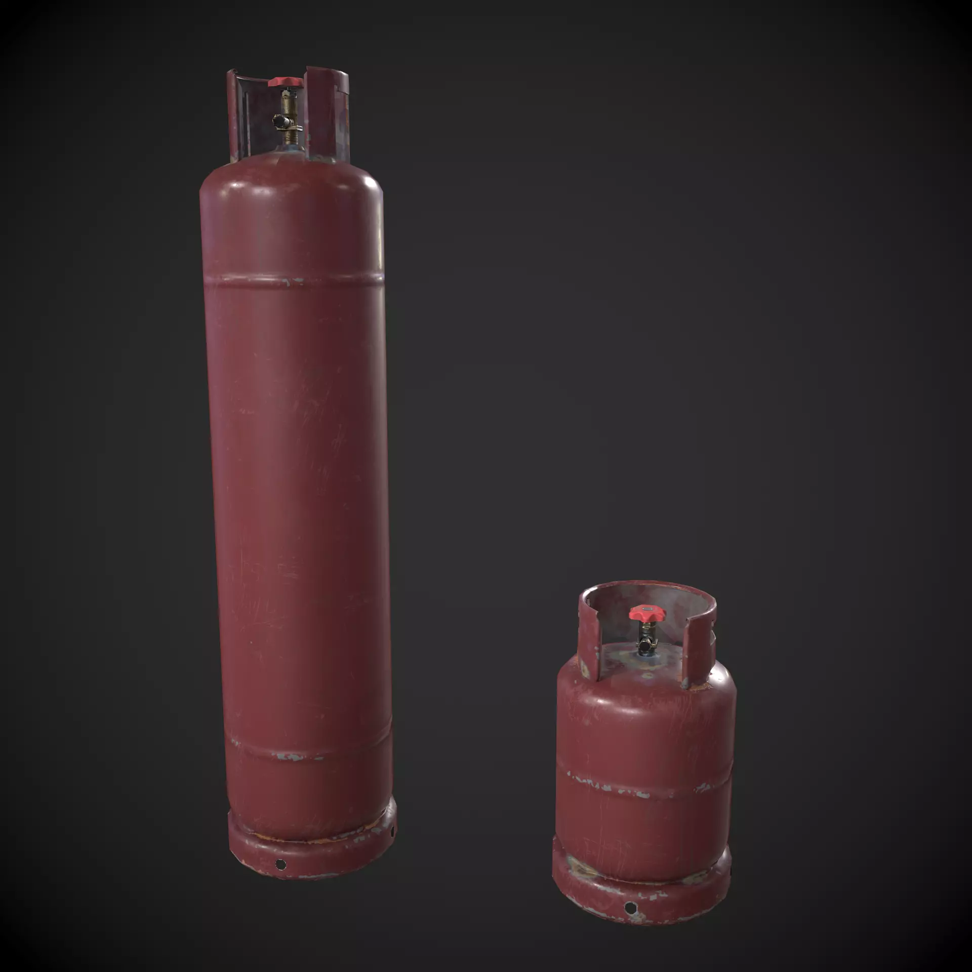 Gas Tank Low-poly 3D model_0