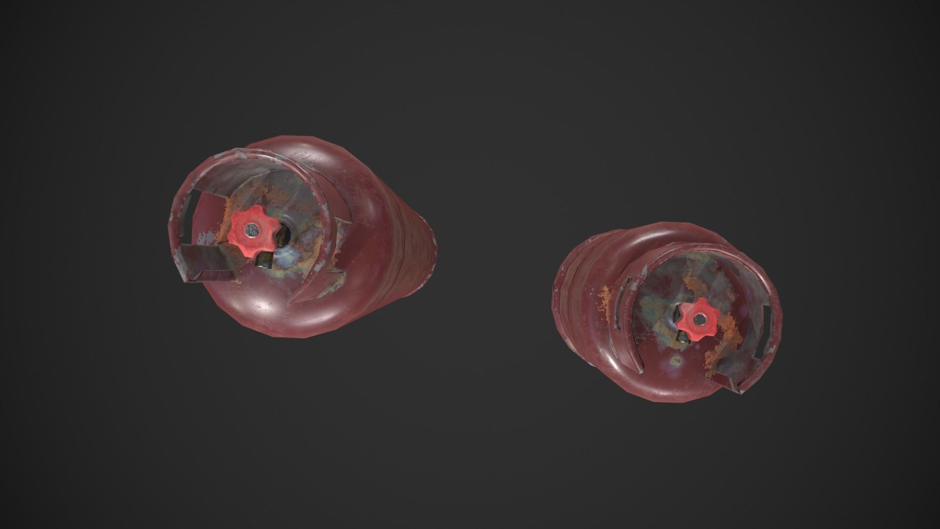 Gas Tank Low-poly 3D model_5