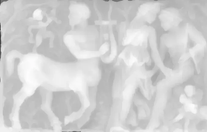 centaur marble relief depicting gods and goddesses of ancient... 3D model