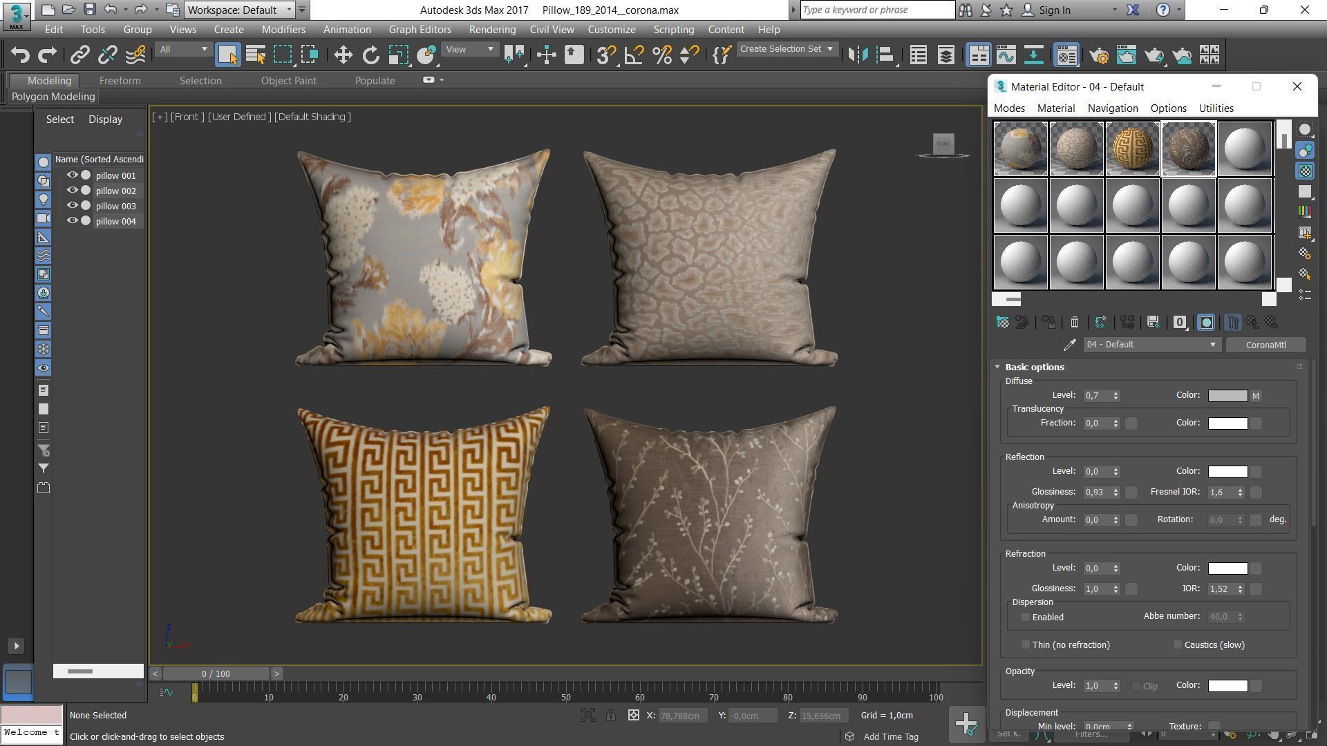 Decorative pillows Houzz set 189 3D model_13