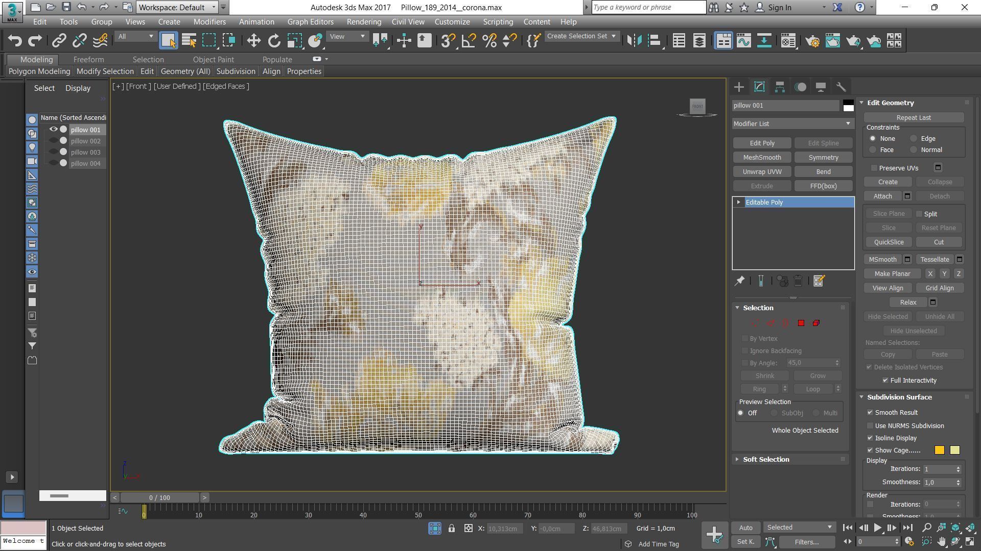 Decorative pillows Houzz set 189 3D model_3