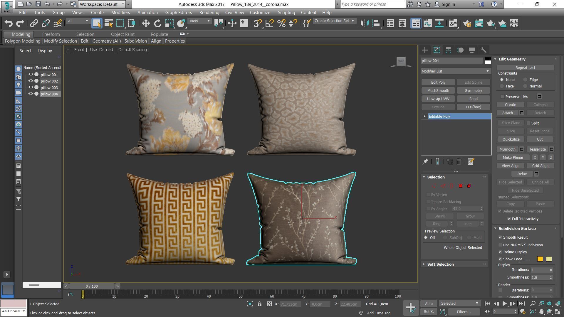 Decorative pillows Houzz set 189 3D model_18