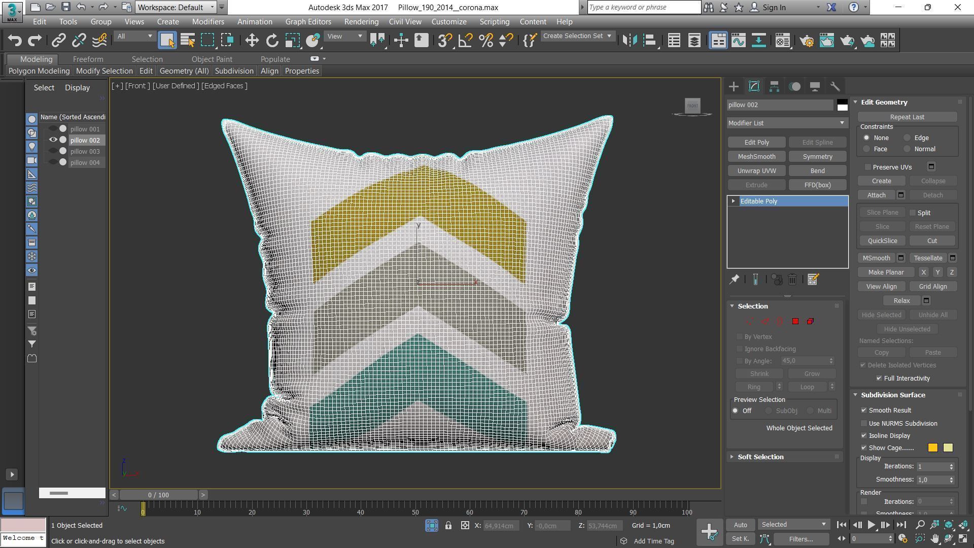 Decorative pillows Houzz set 190 3D model_7