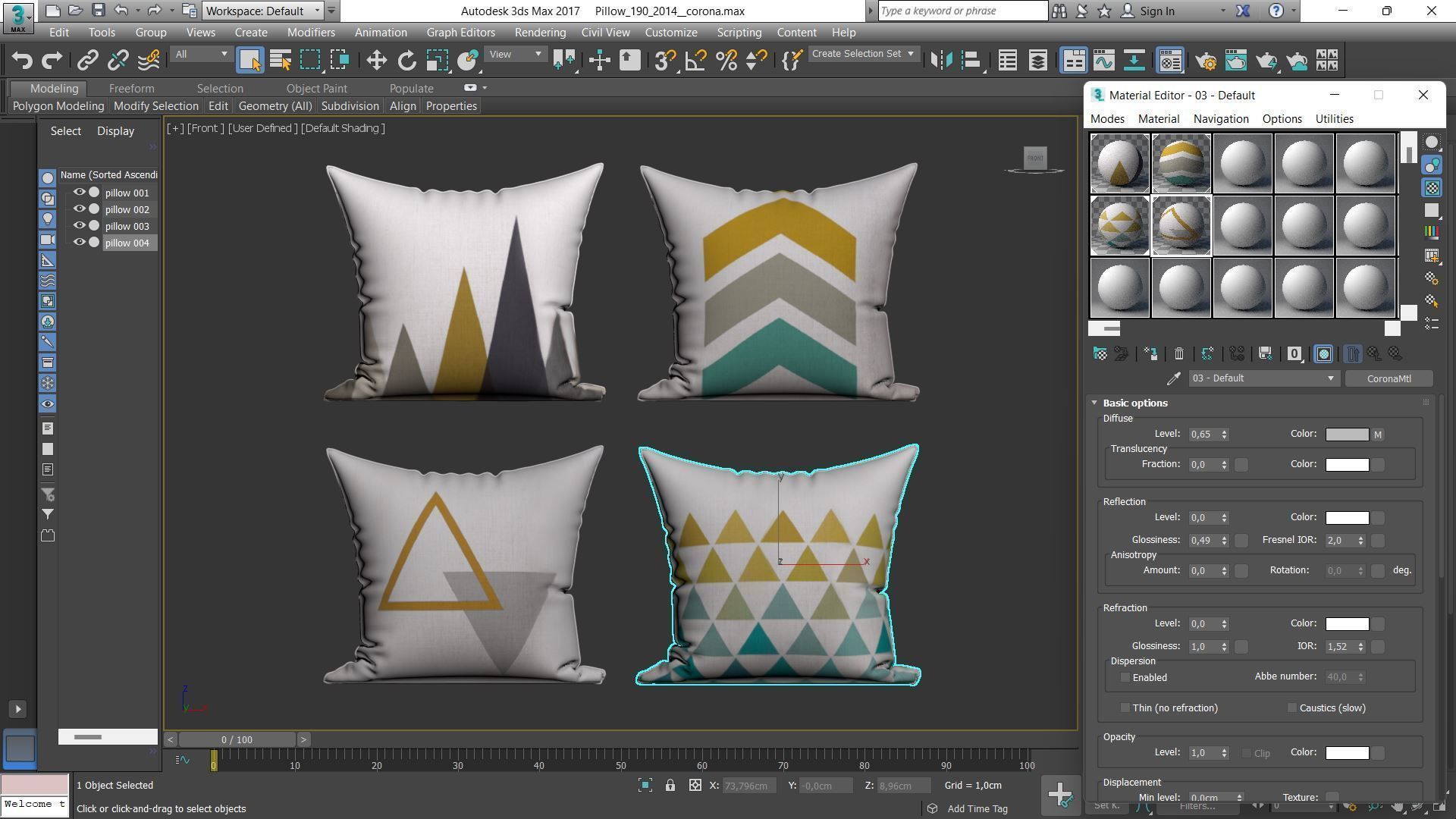 Decorative pillows Houzz set 190 3D model_12