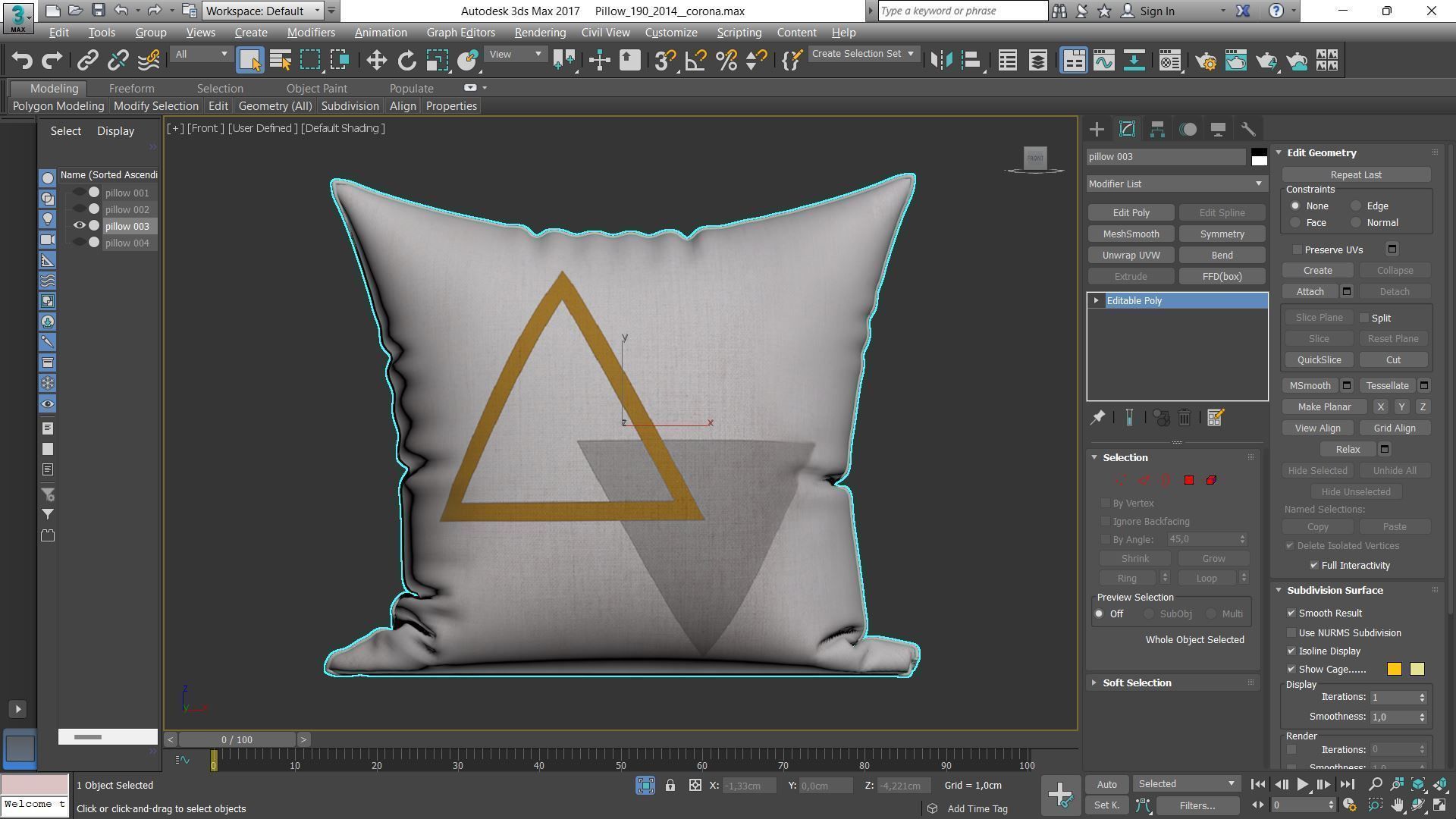 Decorative pillows Houzz set 190 3D model_8