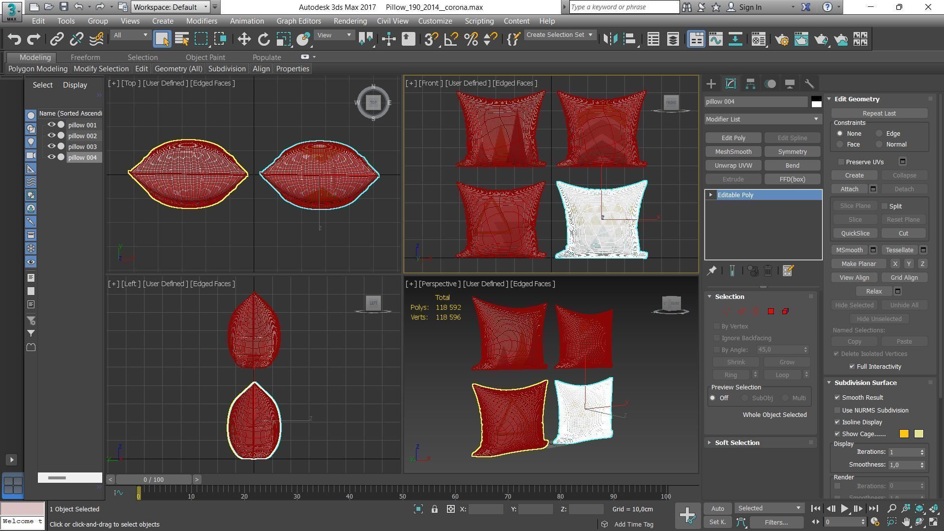 Decorative pillows Houzz set 190 3D model_15