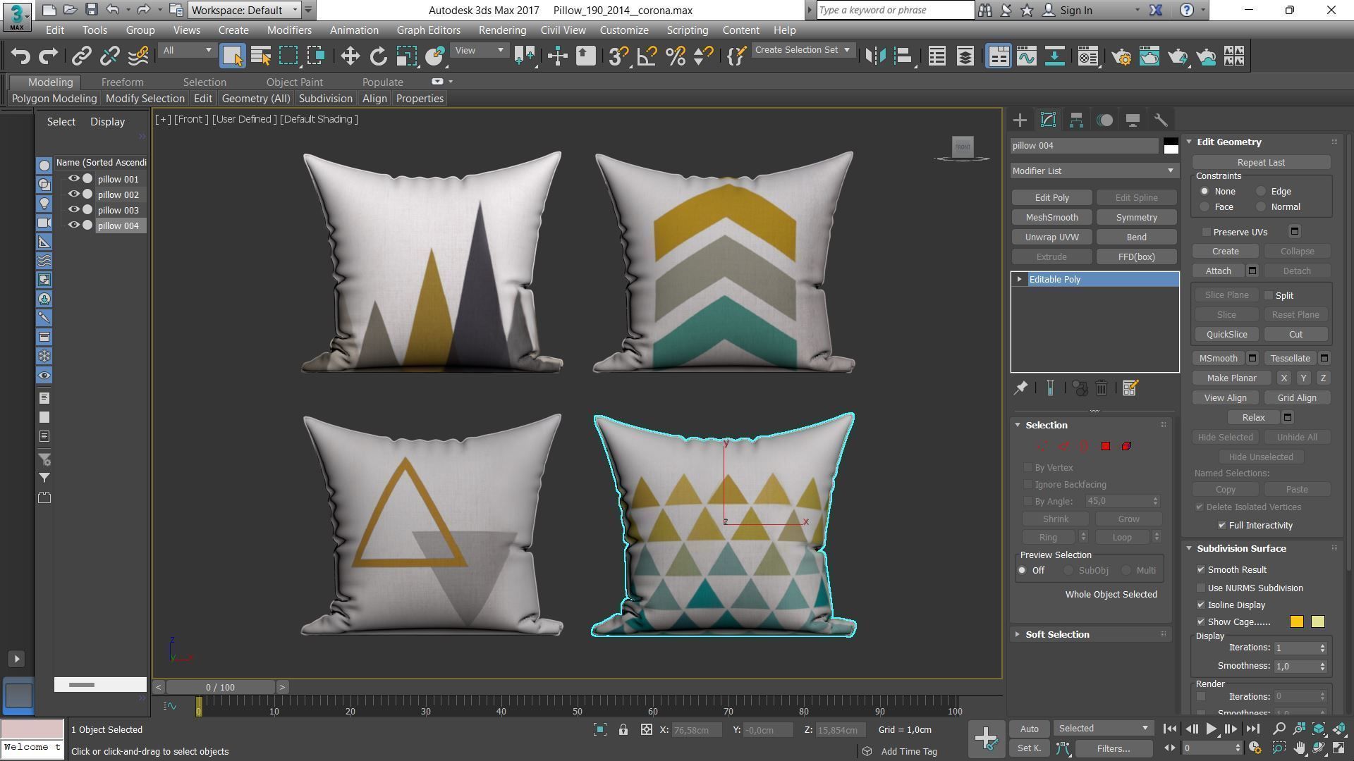 Decorative pillows Houzz set 190 3D model_18