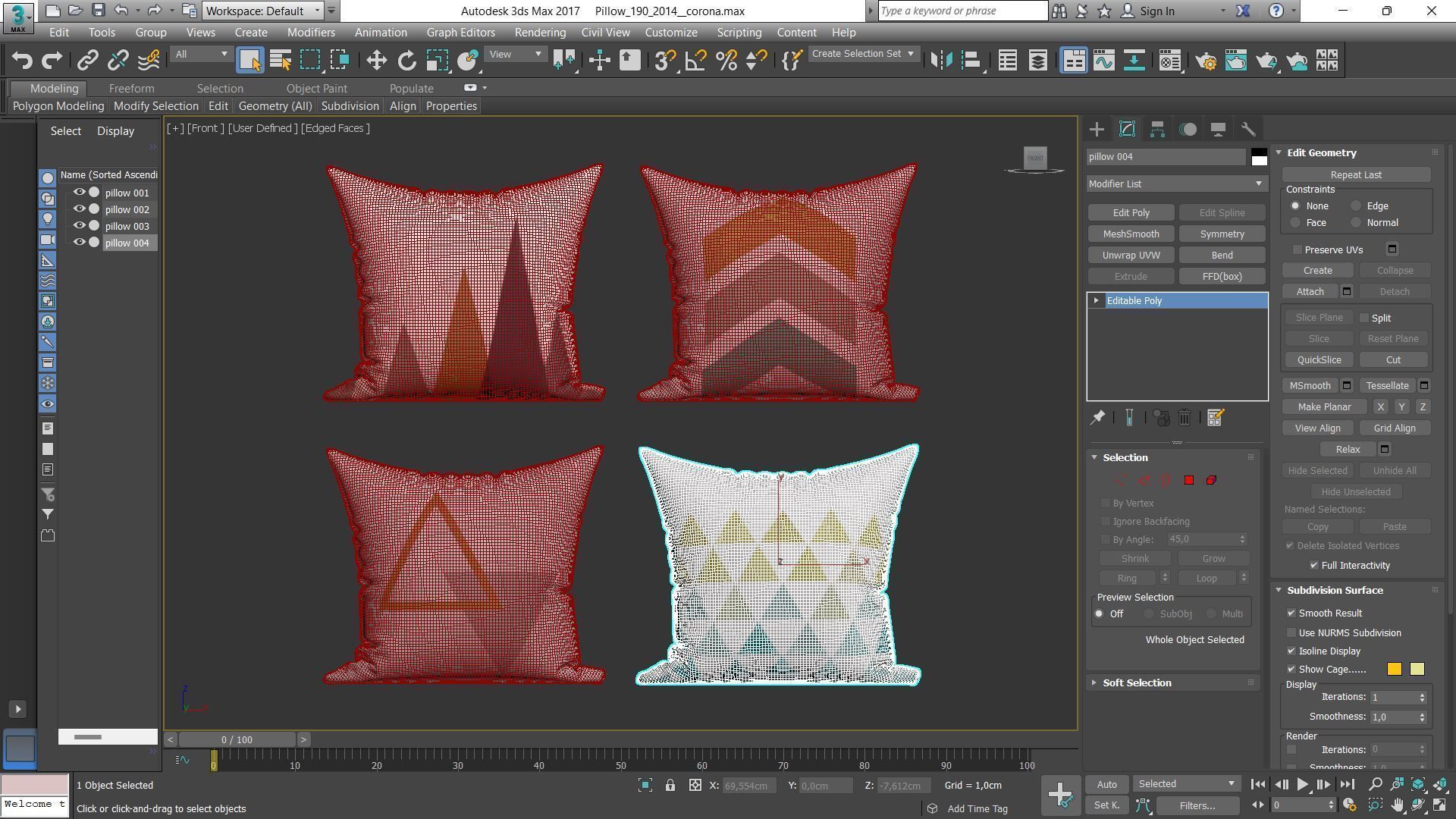 Decorative pillows Houzz set 190 3D model_19