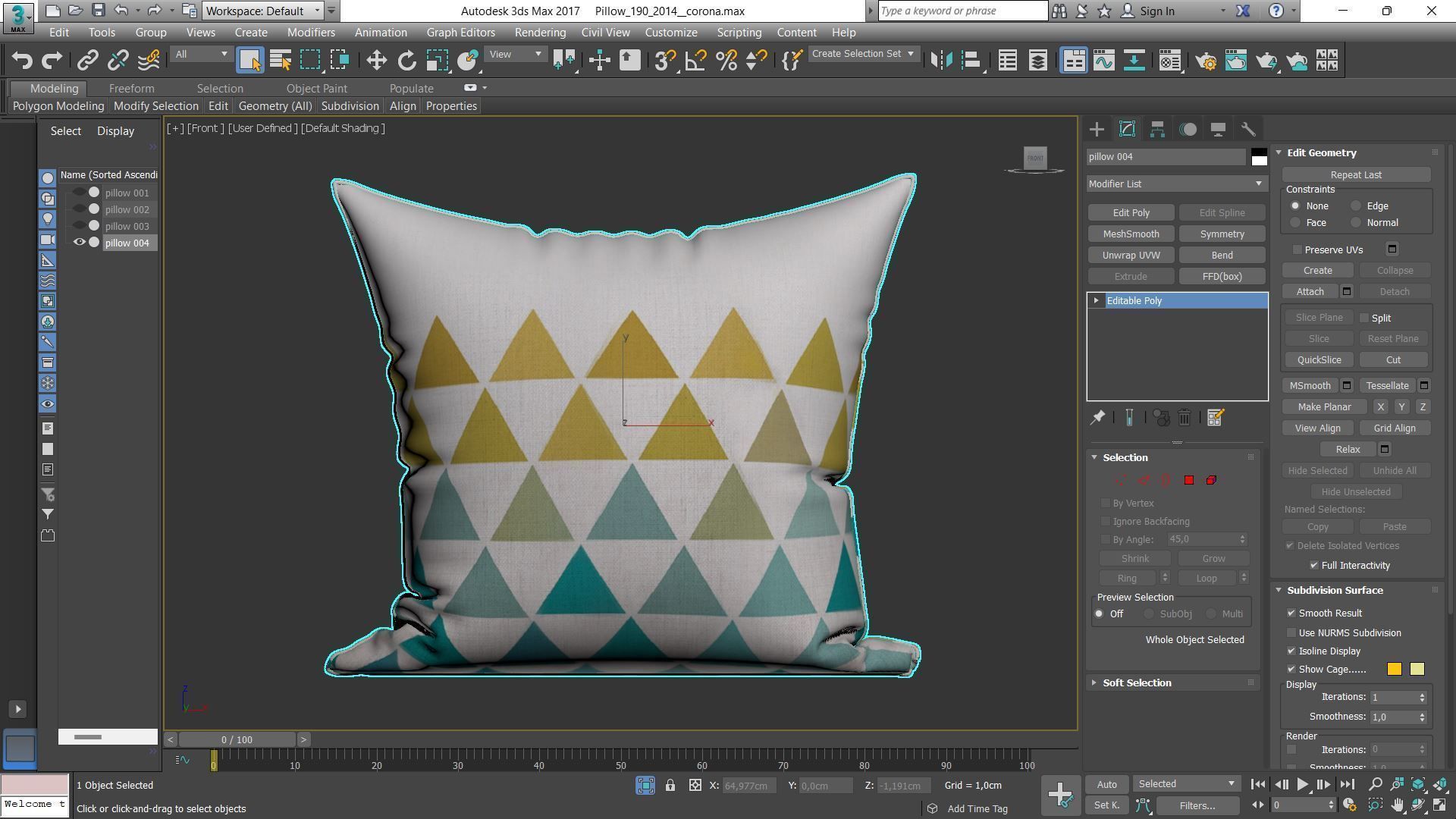 Decorative pillows Houzz set 190 3D model_10