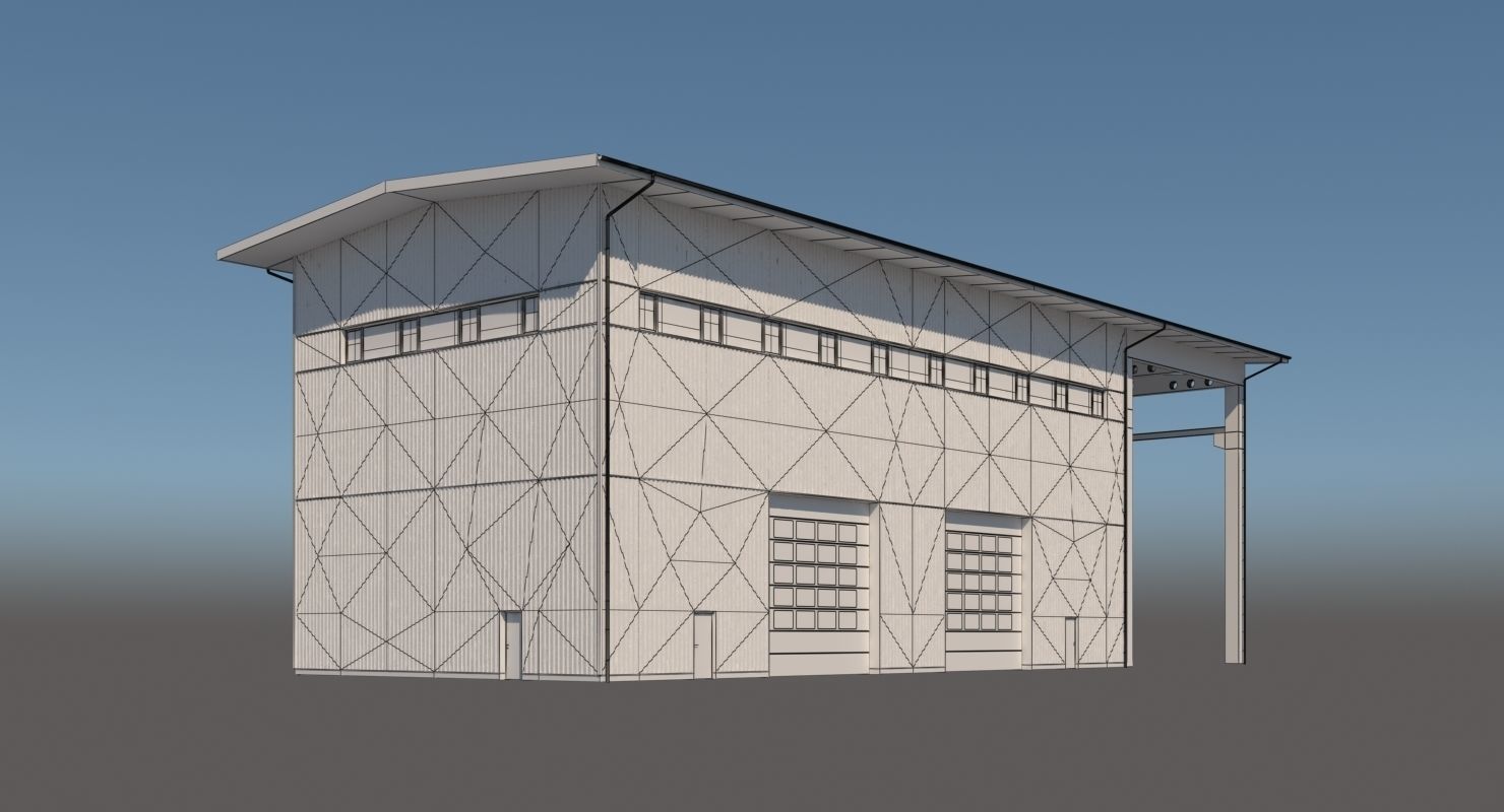 Industrial Building 3D model_4
