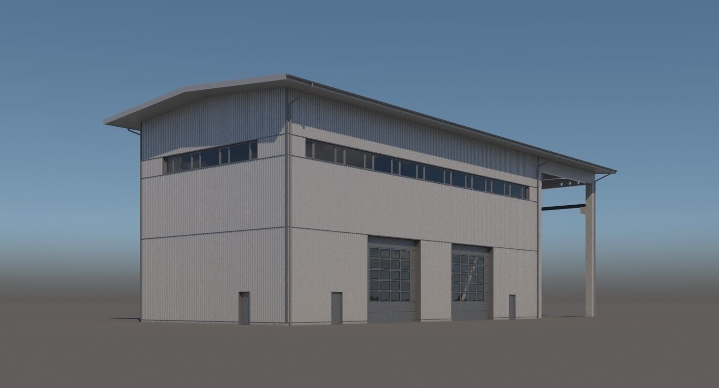 Industrial Building 3D model_3
