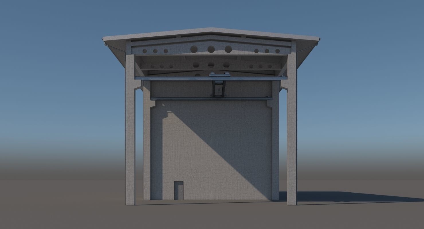 Industrial Building 3D model_6