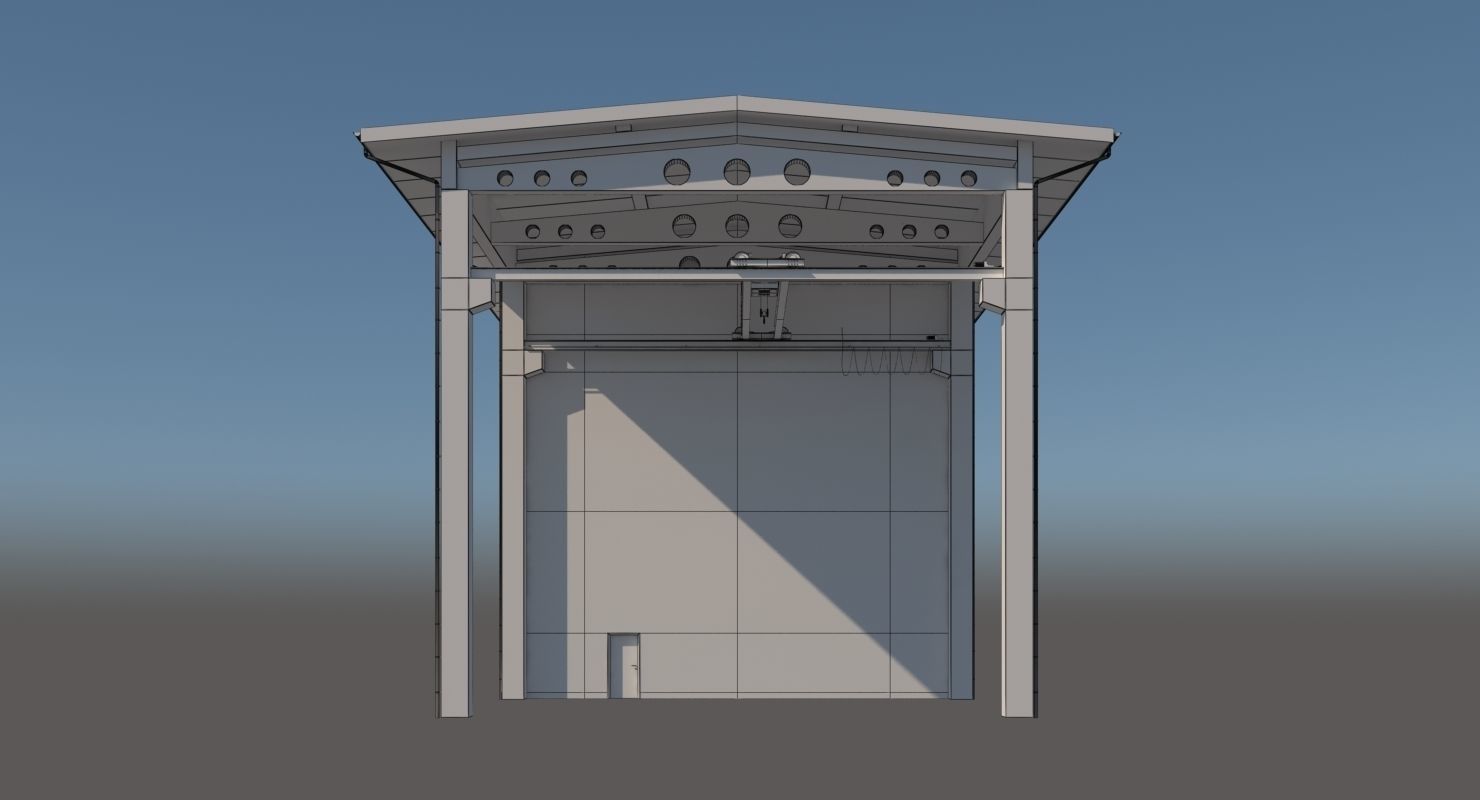 Industrial Building 3D model_7