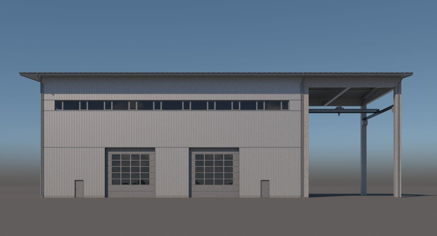 Industrial Building 3D model_2