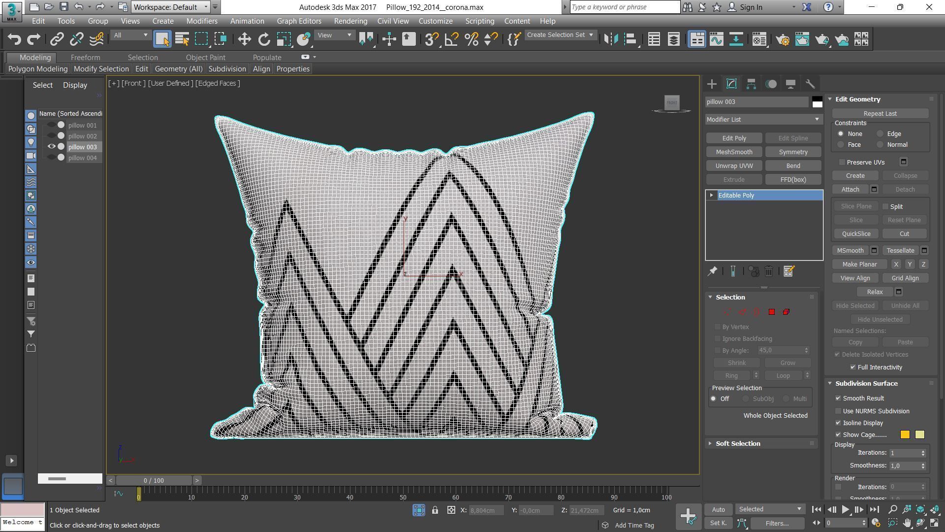 Decorative pillows Houzz set 192 3D model_9