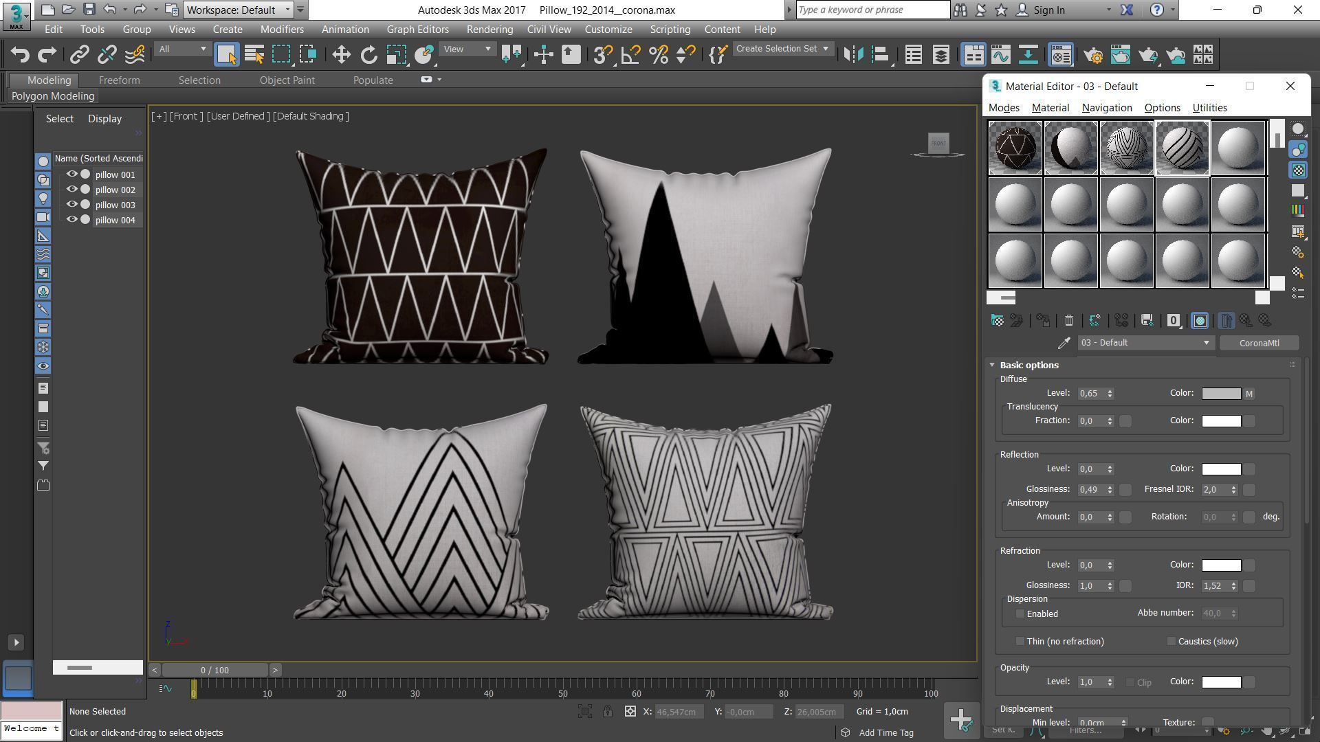 Decorative pillows Houzz set 192 3D model_13