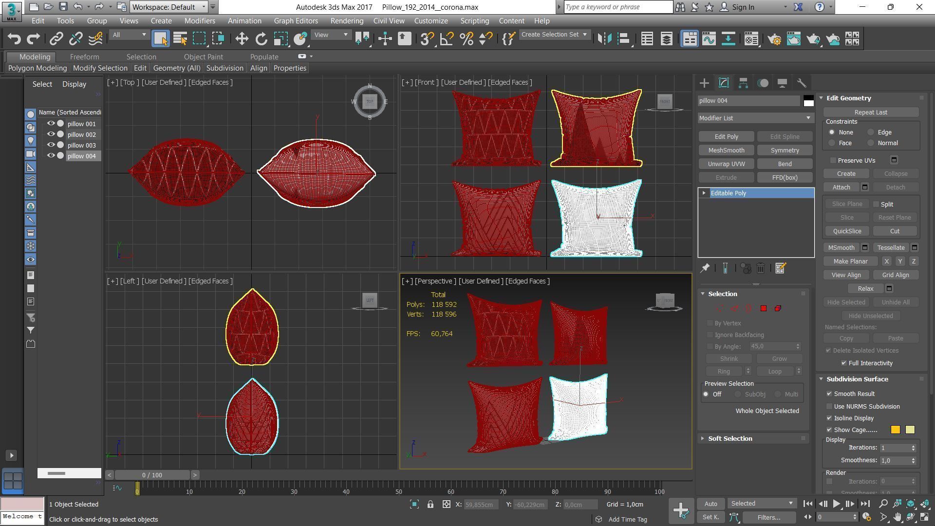 Decorative pillows Houzz set 192 3D model_15