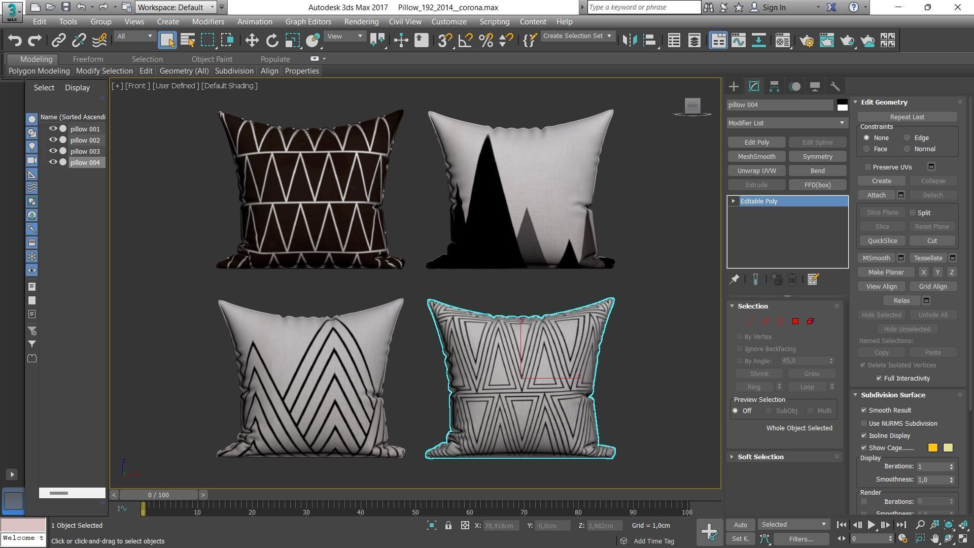 Decorative pillows Houzz set 192 3D model_18