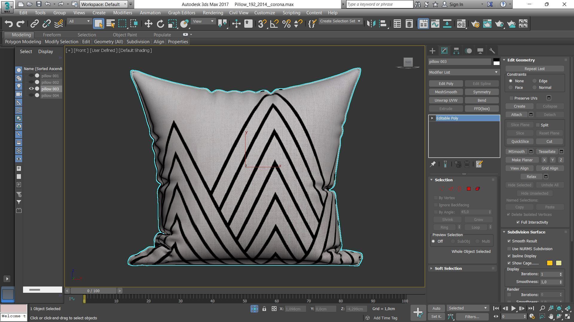 Decorative pillows Houzz set 192 3D model_8