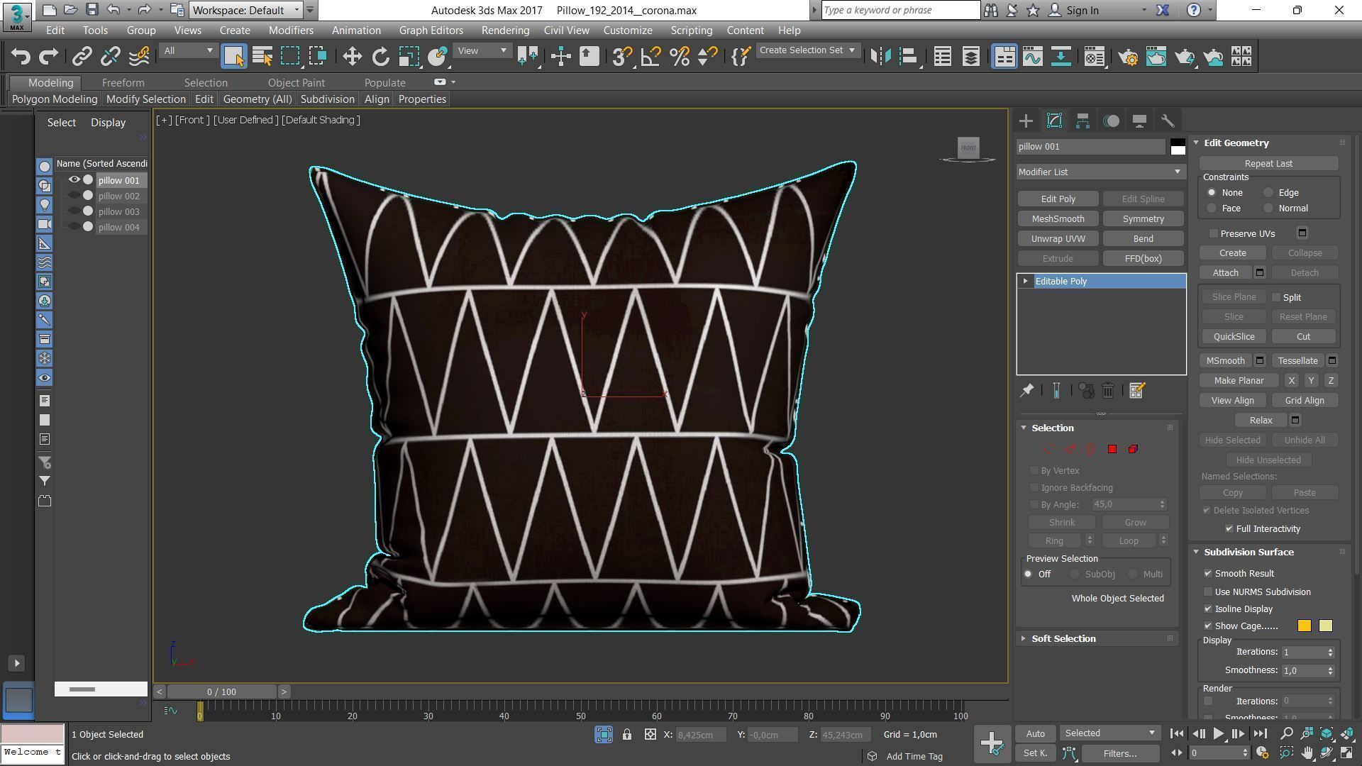 Decorative pillows Houzz set 192 3D model_2