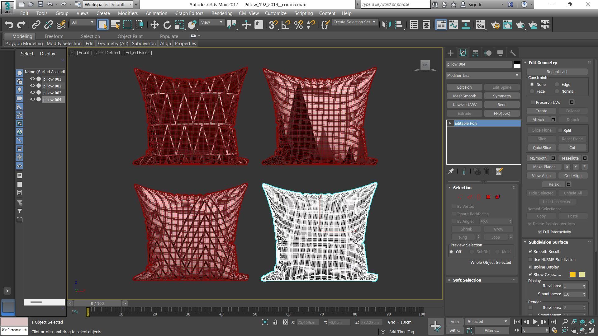Decorative pillows Houzz set 192 3D model_19