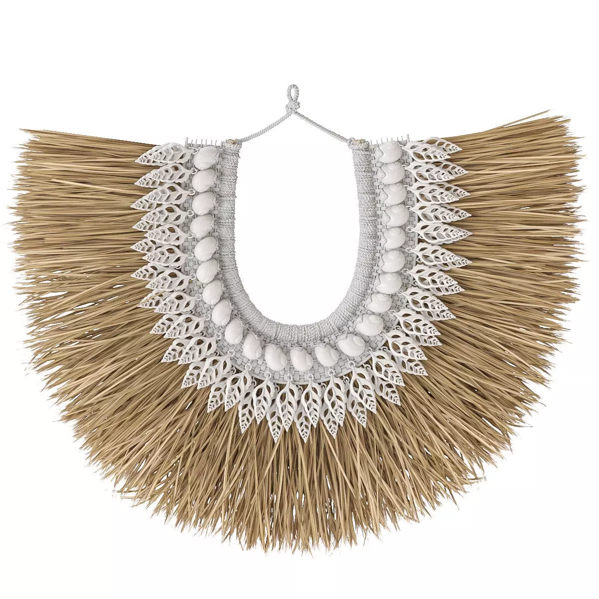 Seashell and algae necklace 3D model_0