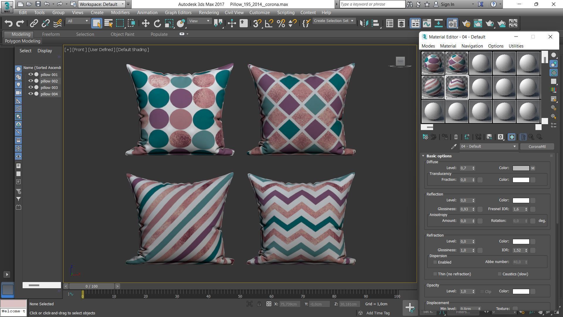 Decorative pillows Houzz set 195 3D model_11