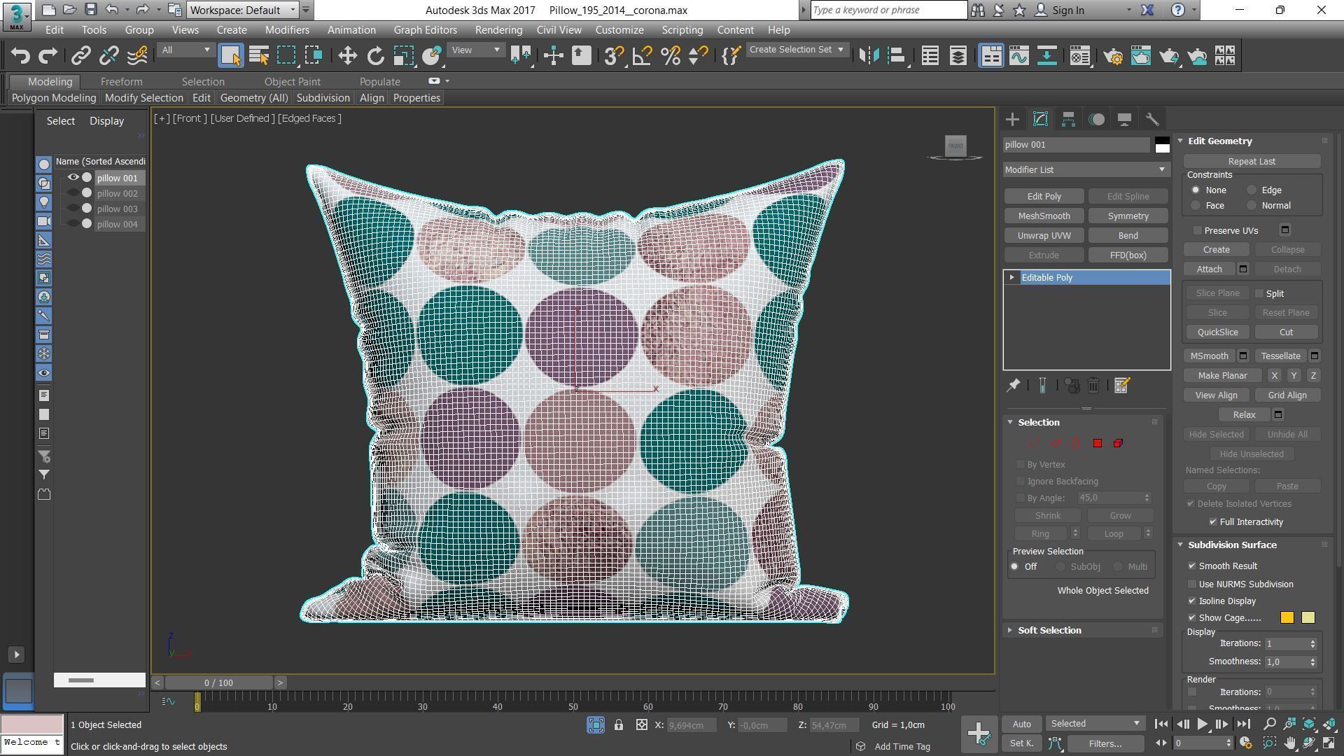 Decorative pillows Houzz set 195 3D model_3