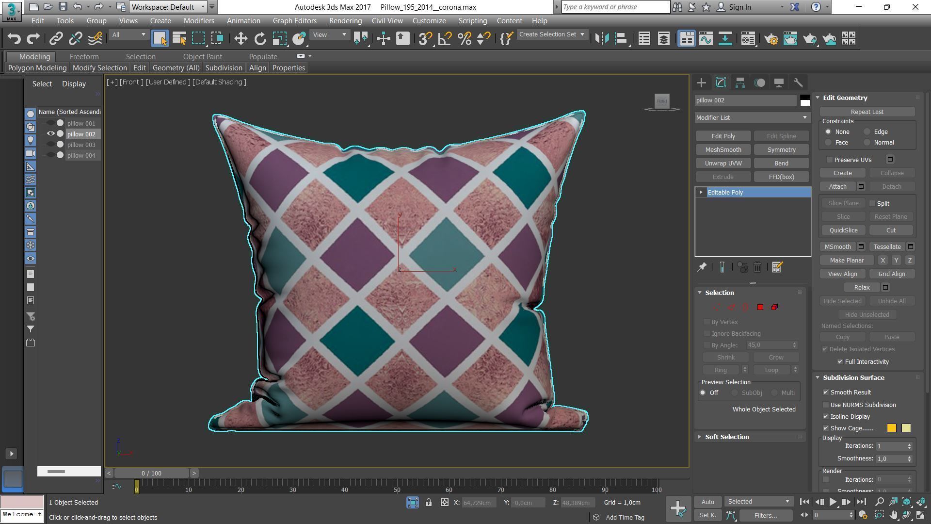 Decorative pillows Houzz set 195 3D model_4
