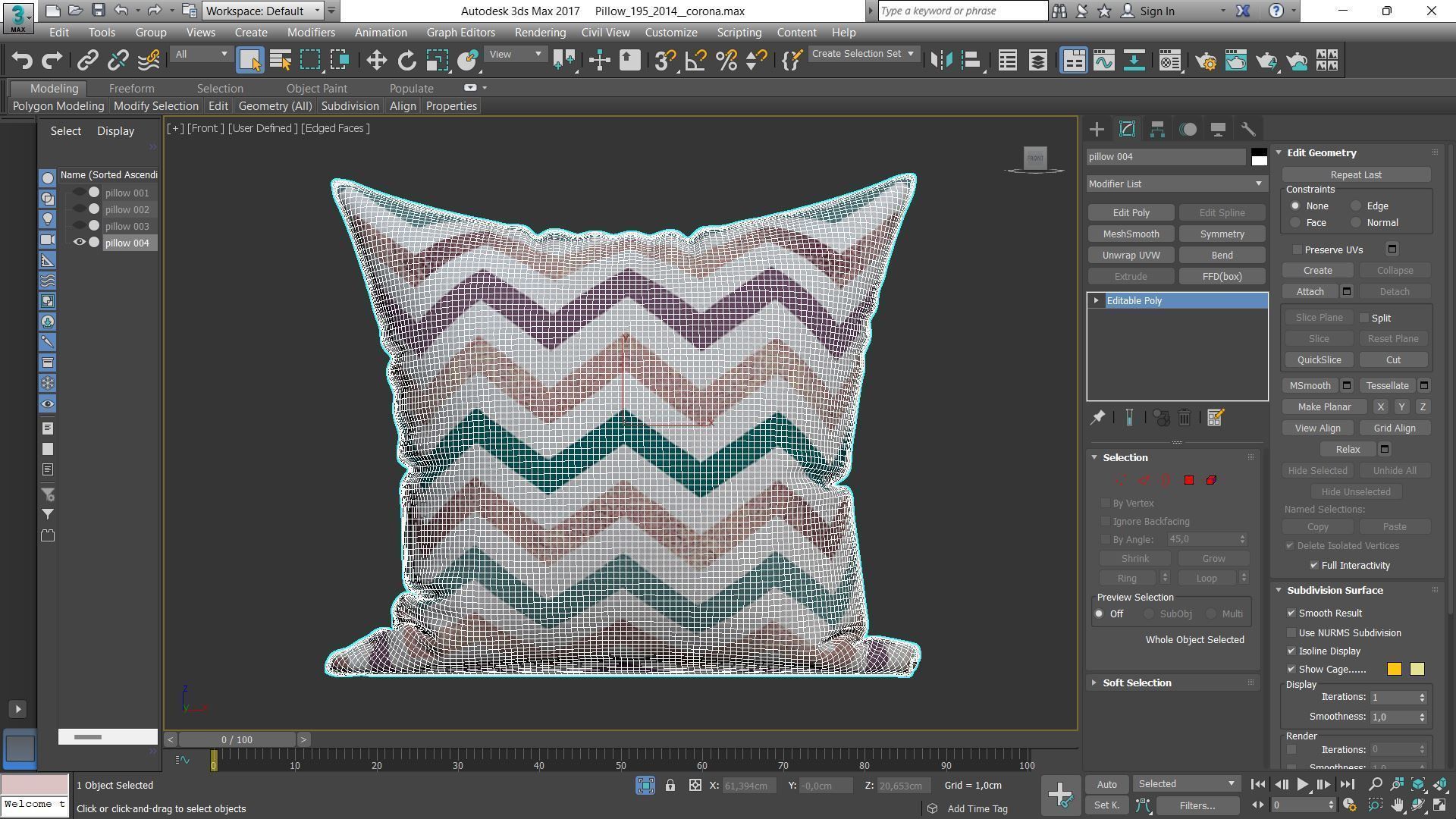 Decorative pillows Houzz set 195 3D model_9